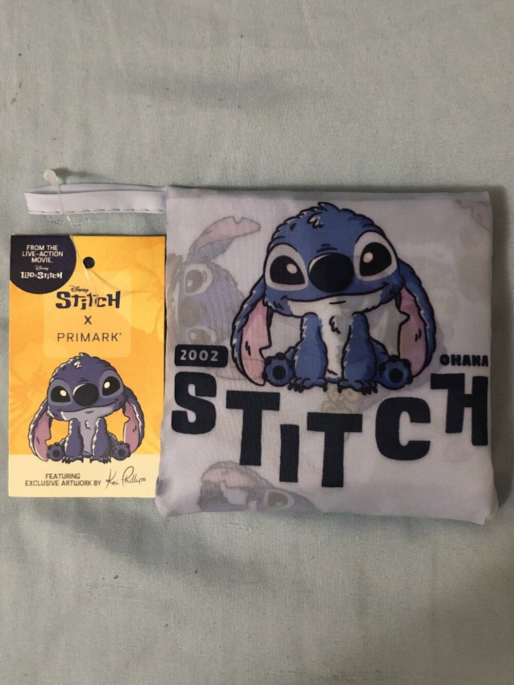 Disney x Primark "Stitch" Foldaway Reusable Shopping Tote Bag